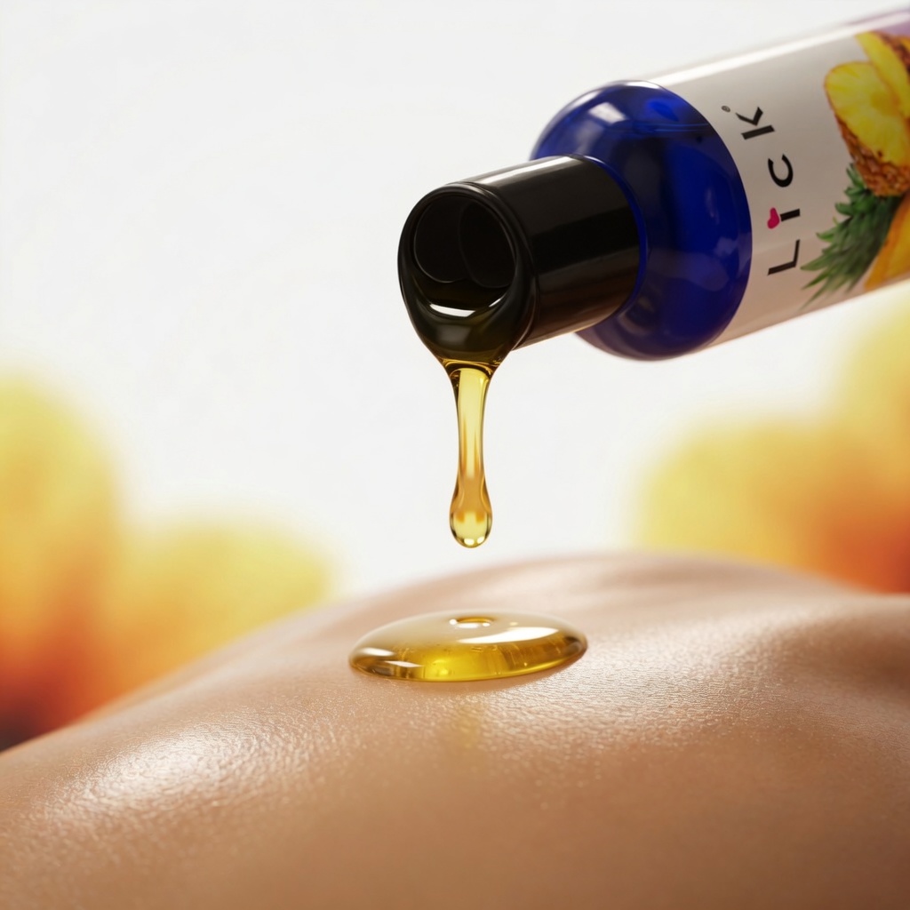 Lick Pineapple Massage Oil Texture Application Ima