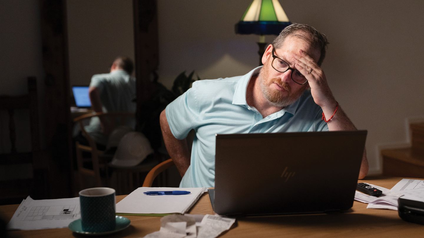 Man Back Pain And Mental Load