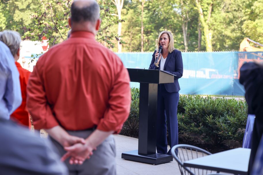 President & CEO Angela Rigsbee at groundbreaking