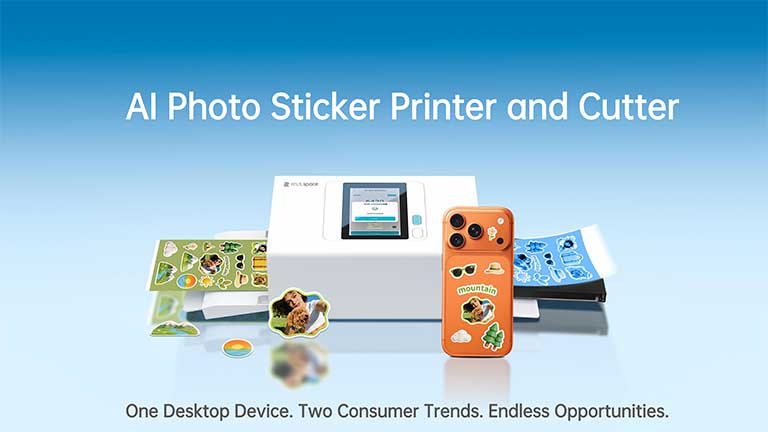Rock Space AI Photo Sticker Printer And Cutter