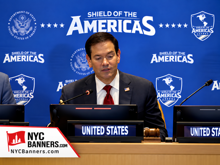 UNGA event backdrop by NYC Banners